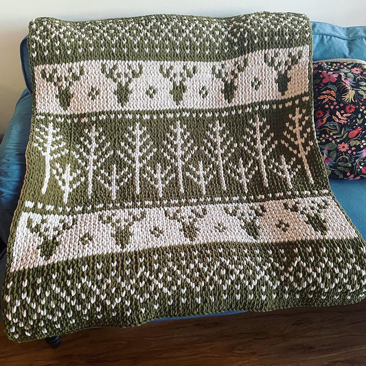 PATTERN: Lost in the Woods Scandinavian Blanket - ILoveMyBlanket