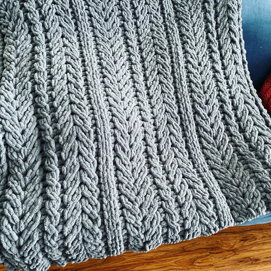PATTERN: Up-Down Staghorn Cable Blanket - ILoveMyBlanket