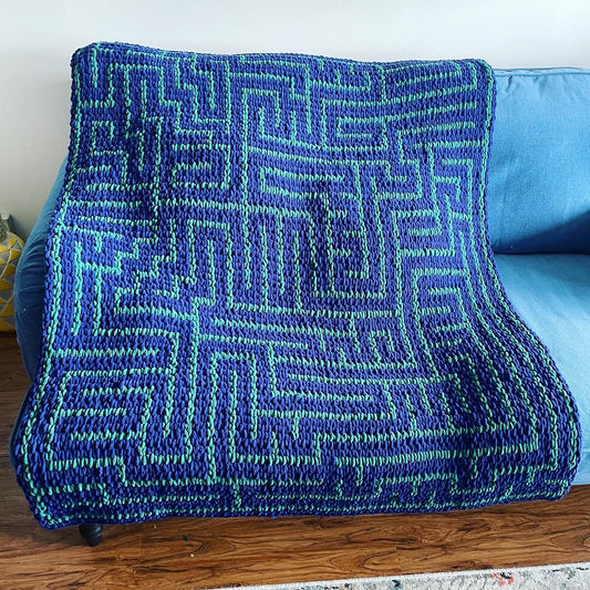 PATTERN: Maze Geometric Blanket - ILoveMyBlanket