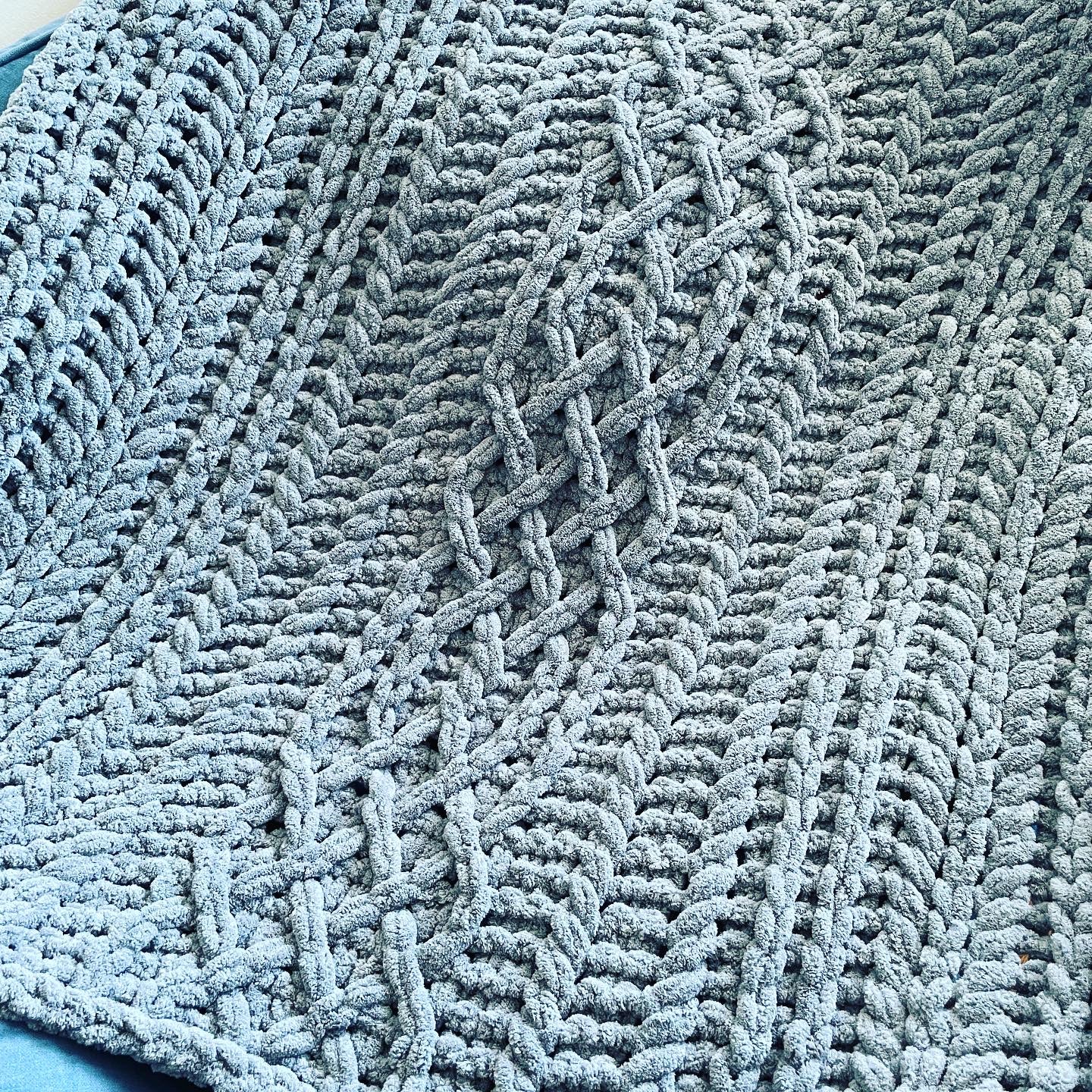 PATTERN: Square Knot Celtic Cable Blanket - Main Image