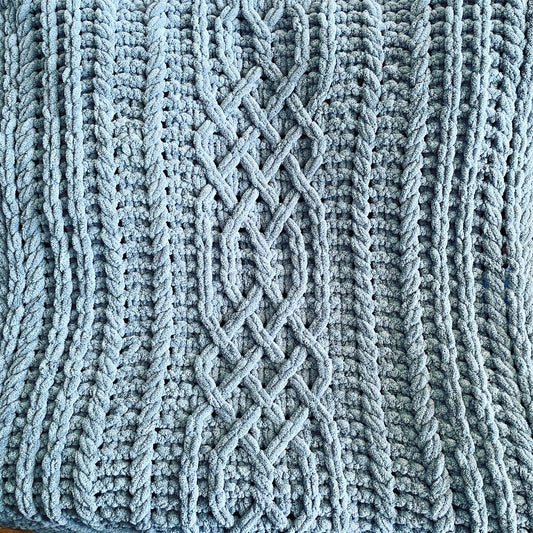 PATTERN: Square Knot Celtic Cable Blanket - ILoveMyBlanket