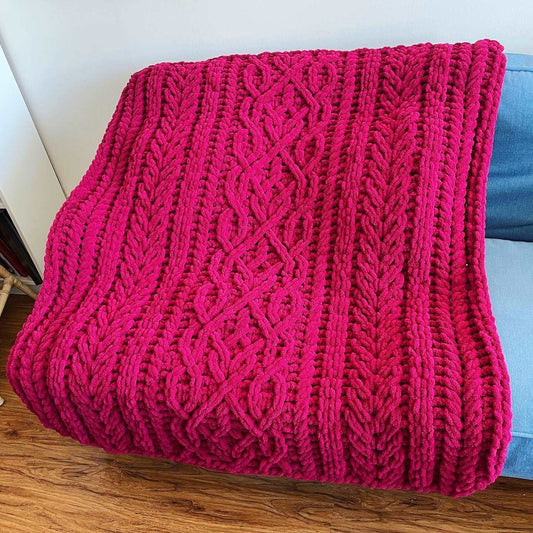 PATTERN: Entwined Staghorn Cable Blanket - ILoveMyBlanket