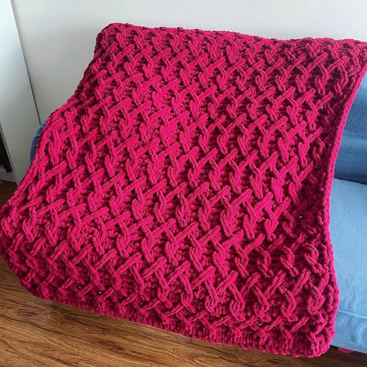 PATTERN: Cable Weave Blanket - ILoveMyBlanket