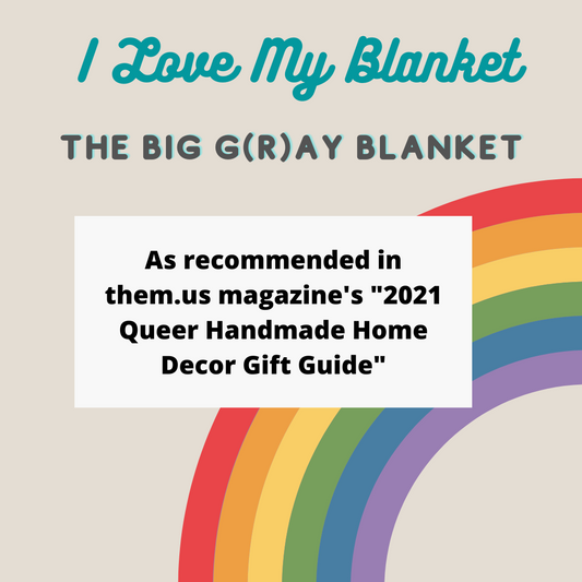 CUSTOM Big G(r)AY Blanket Rainbow Pride Blanket - ILoveMyBlanket