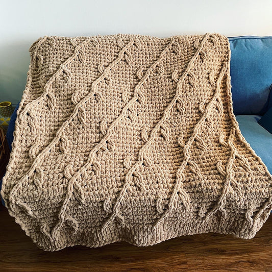 PATTERN: Diagonal Vines Blanket - ILoveMyBlanket