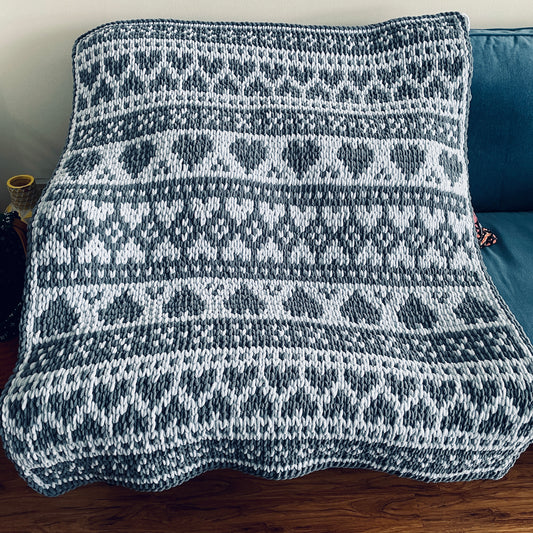 PATTERN: All My Love Scandinavian Blanket - ILoveMyBlanket