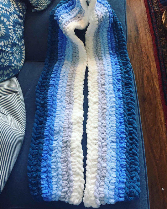 blue ombre scarf