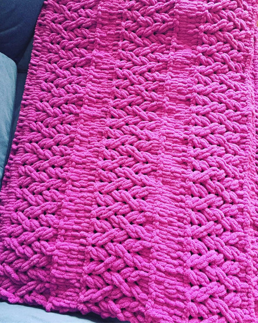 PATTERN: Banded Weave Blanket - ILoveMyBlanket