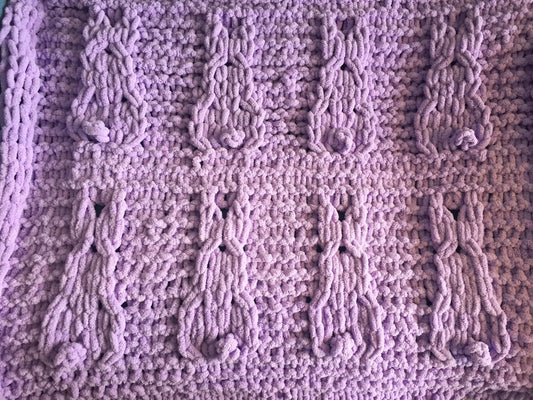 PATTERN: Bunny Tails Baby Blanket - ILoveMyBlanket