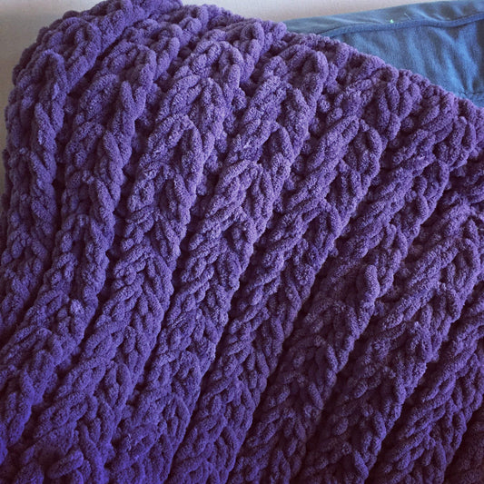 PATTERN: Caterpillar Cable Throw Blanket - ILoveMyBlanket