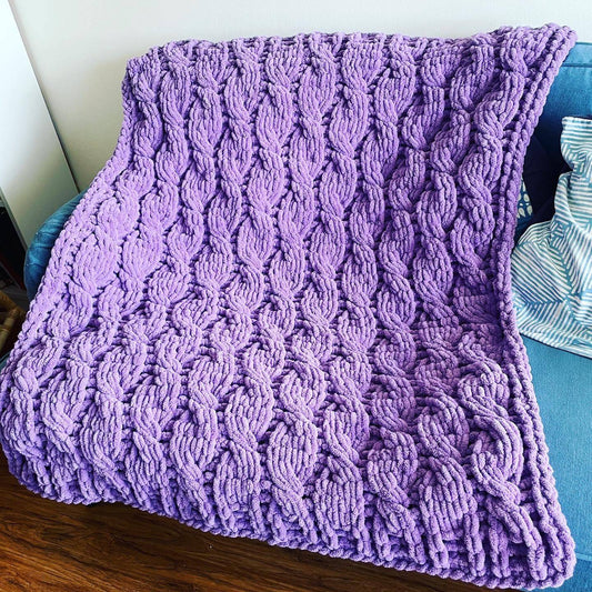 PATTERN: Chunky Cable Twist Blanket - ILoveMyBlanket