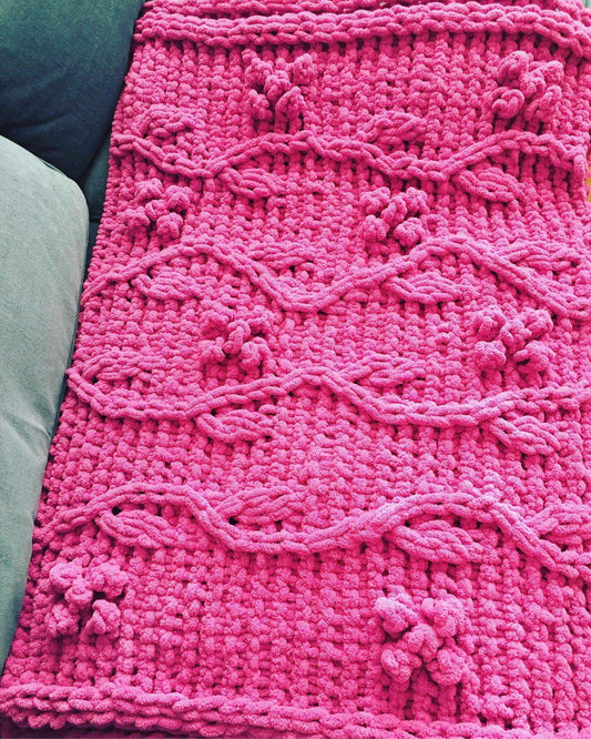PATTERN: Flowered Vines Blanket - ILoveMyBlanket