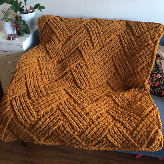 PATTERN: Herringbone Throw Blanket - ILoveMyBlanket