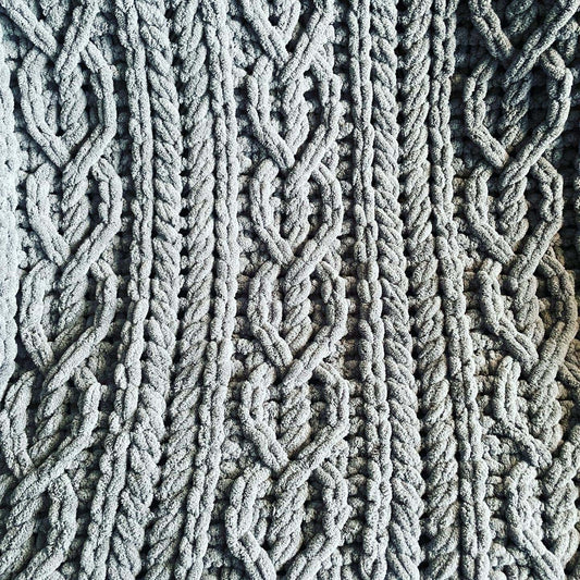 PATTERN: Interlocking Cable Chain Blanket - ILoveMyBlanket