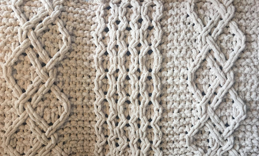 PATTERN: Irish Aran Diamond and Honeycomb Blanket - ILoveMyBlanket