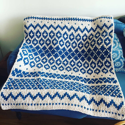 PATTERN: Ski Patrol Scandinavian Blanket - ILoveMyBlanket