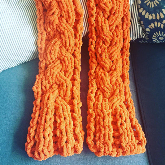 PATTERN: Slip and Slide Cable Scarf - ILoveMyBlanket