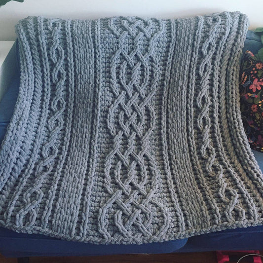 PATTERN: Twisted Chain Celtic Cable Blanket - ILoveMyBlanket