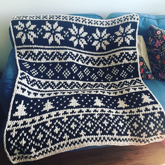 PATTERN: Winter Wonderland Scandinavian Blanket - ILoveMyBlanket