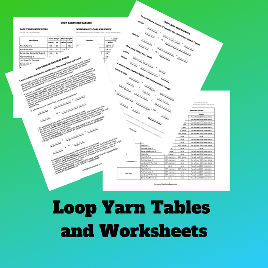 New tools and charts for loop yarn knitters