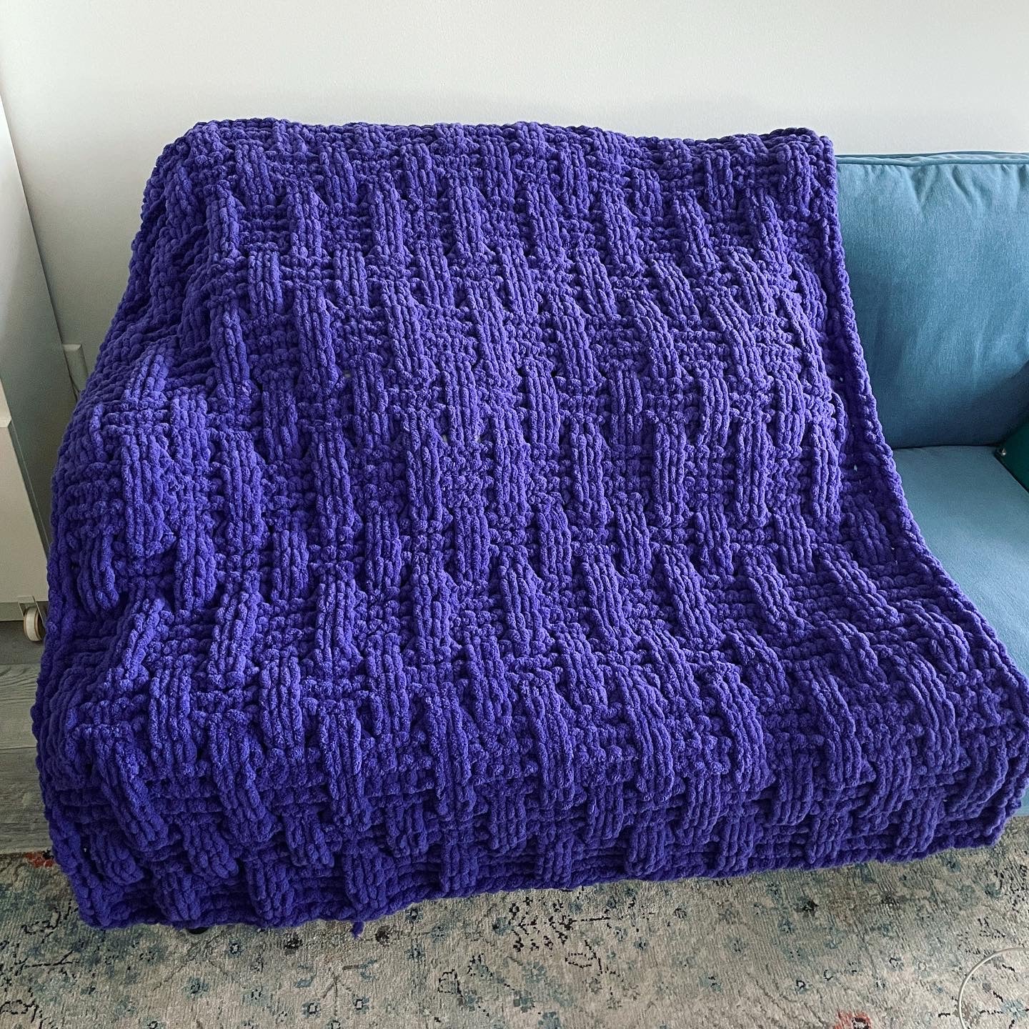 PATTERN: Lace Basket Weave Blanket - ILoveMyBlanket
