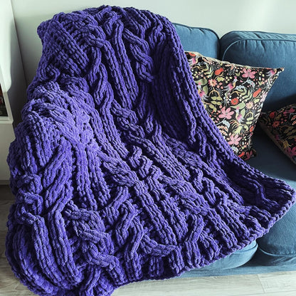 PATTERN: Chunky Woven Staghorn Cable Blanket – ILoveMyBlanket