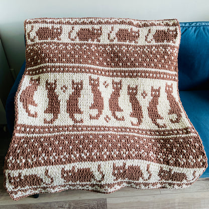 PATTERN: Kitty Cat Scandinavian Blanket - ILoveMyBlanket