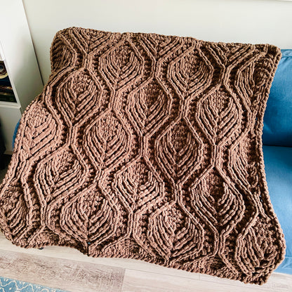 PATTERN: Art Deco Leaf Blanket - ILoveMyBlanket