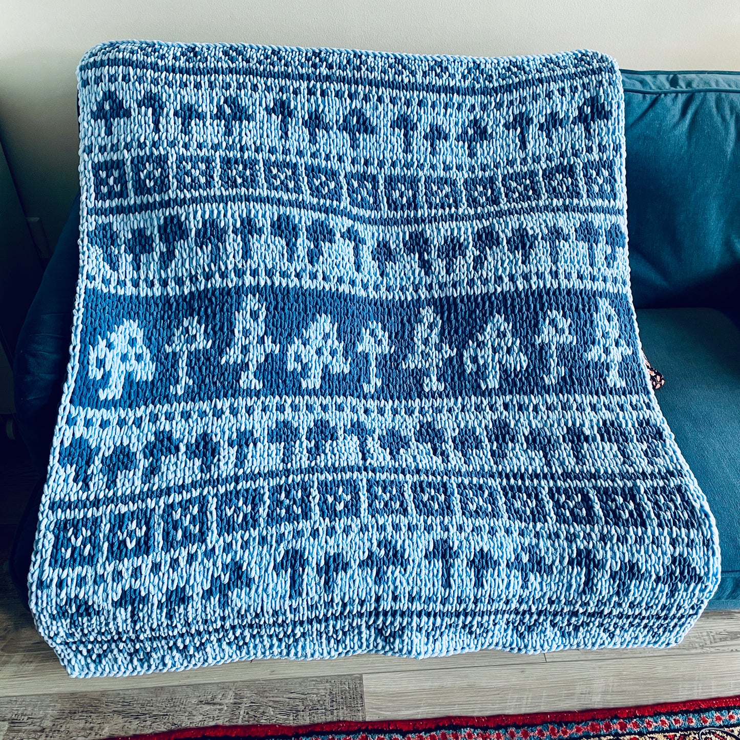 PATTERN: Toadstool Scandinavian Blanket - ILoveMyBlanket