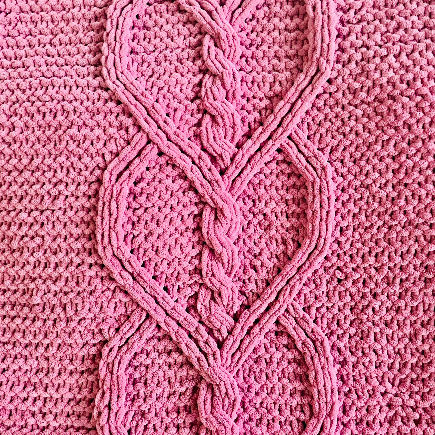 PATTERN: Woven Cable Hearts Blanket - ILoveMyBlanket