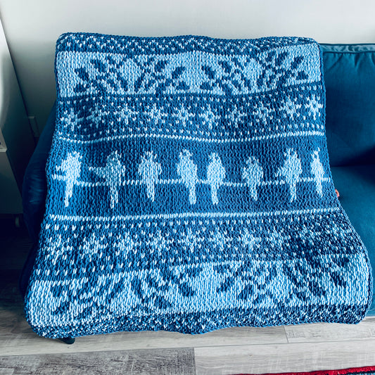 PATTERN: Tropical Birds Scandinavian Blanket