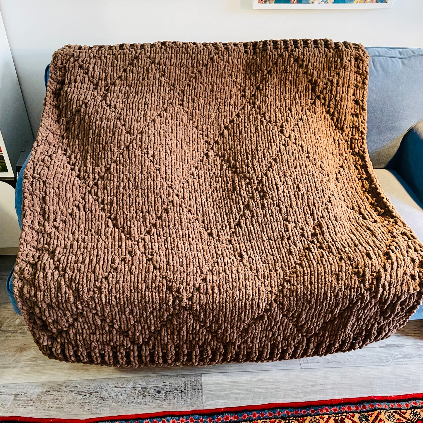 PATTERN: Quilted Seed Stitch Blanket - ILoveMyBlanket