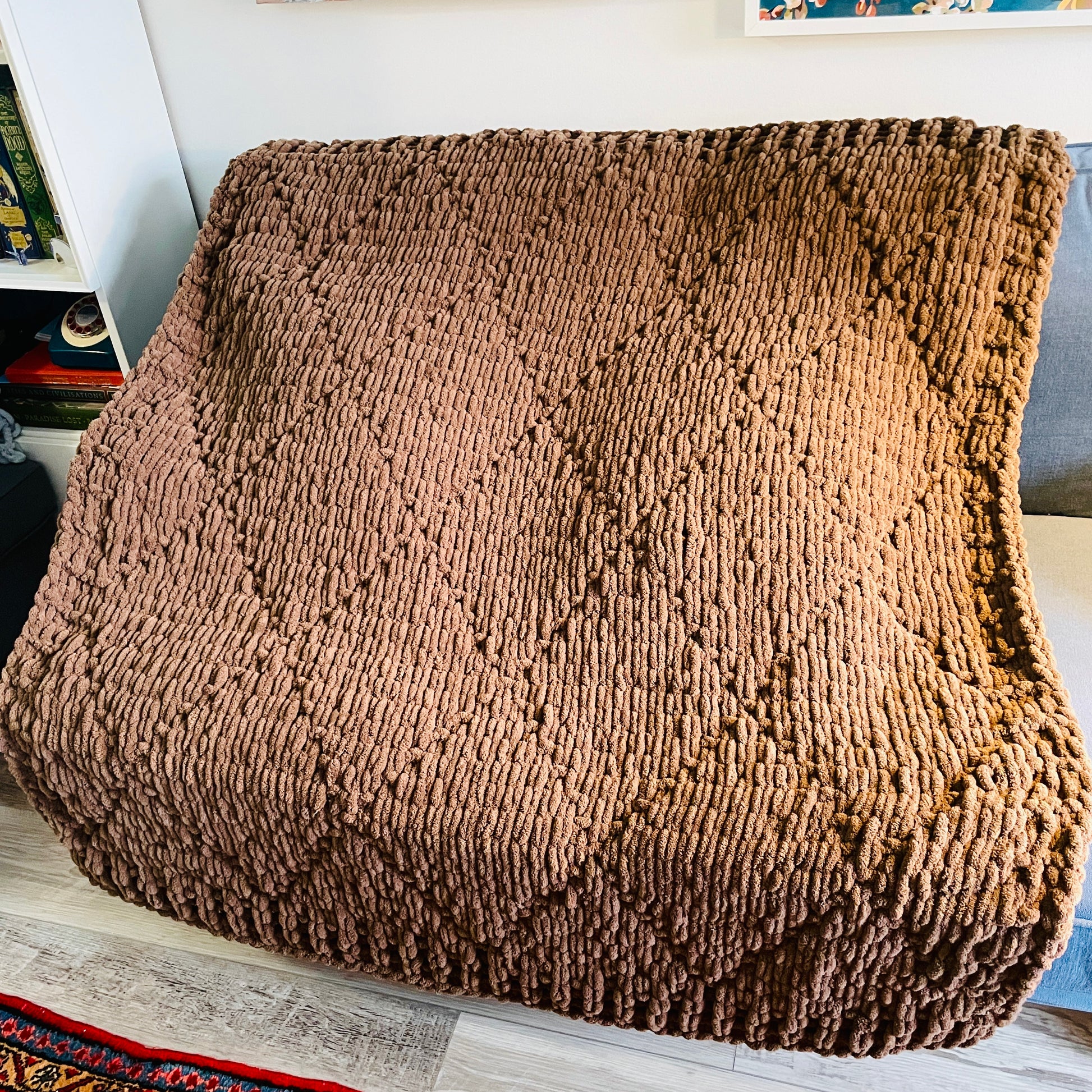 PATTERN: Quilted Seed Stitch Blanket - ILoveMyBlanket