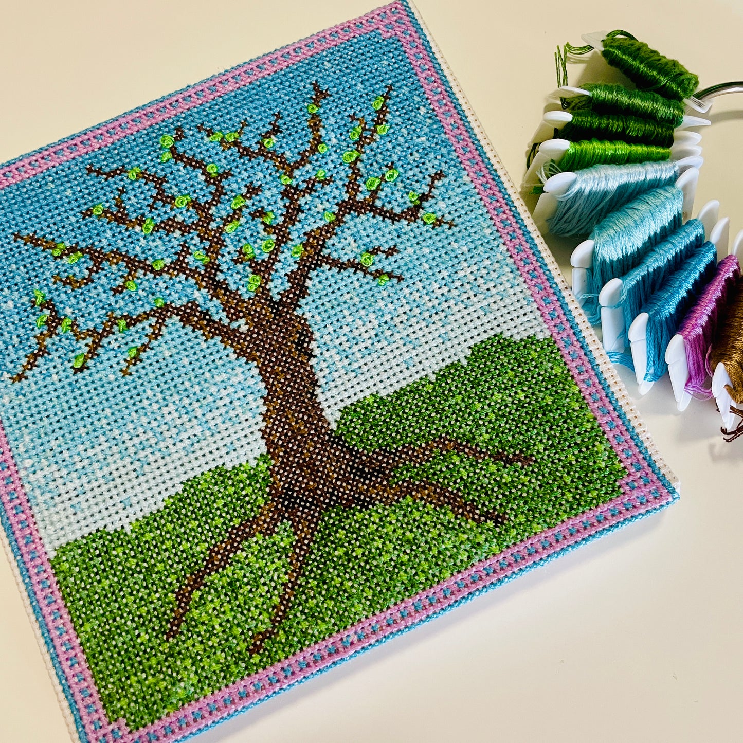 CROSS STITCH PATTERN: Spring Tree