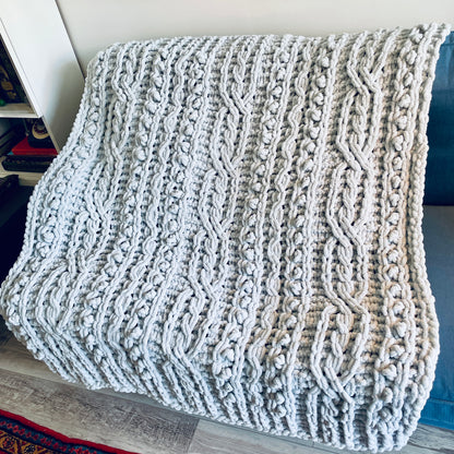 PATTERN: Celtic Symphony Cable Blanket - ILoveMyBlanket