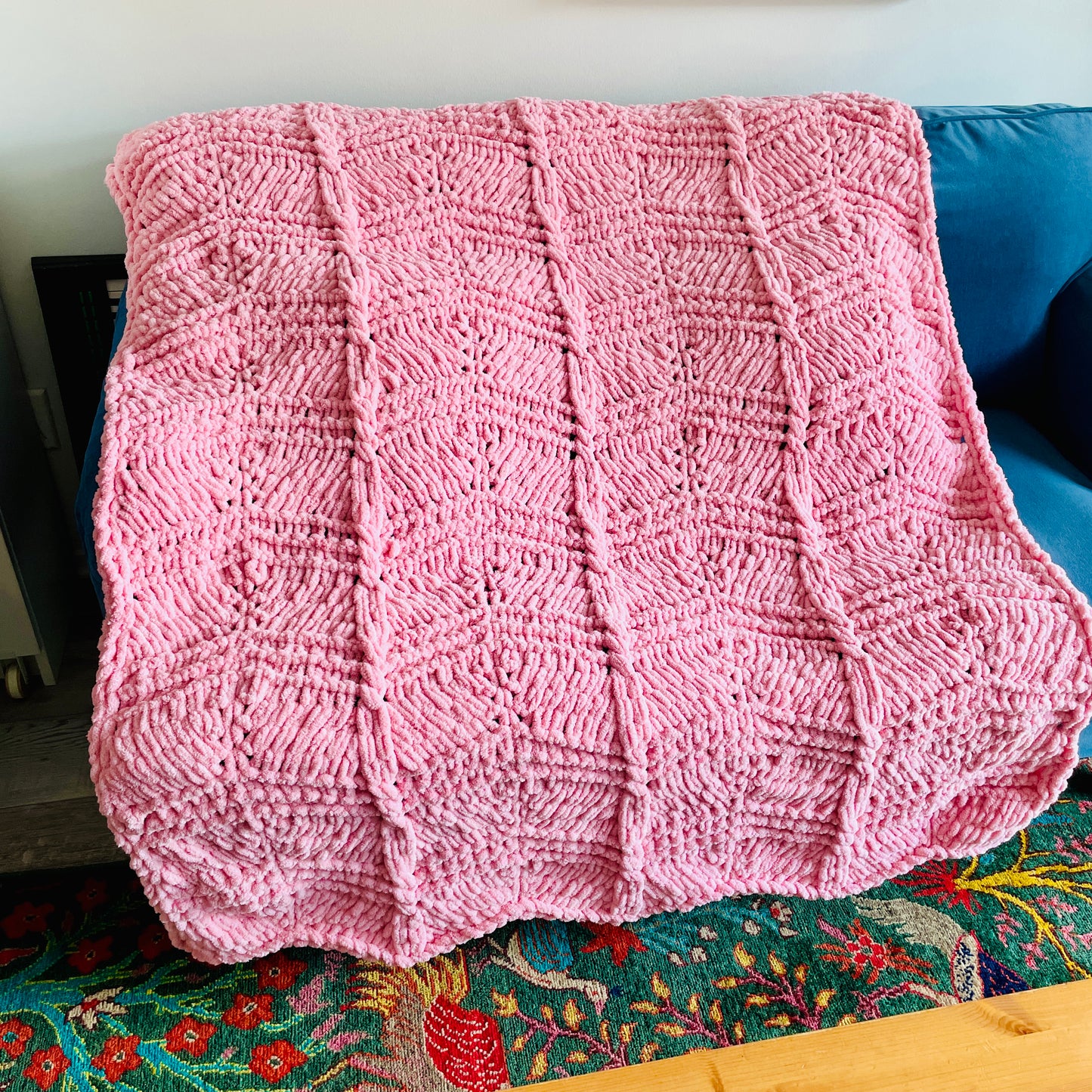 PATTERN: Cable-Tied Ripple Blanket