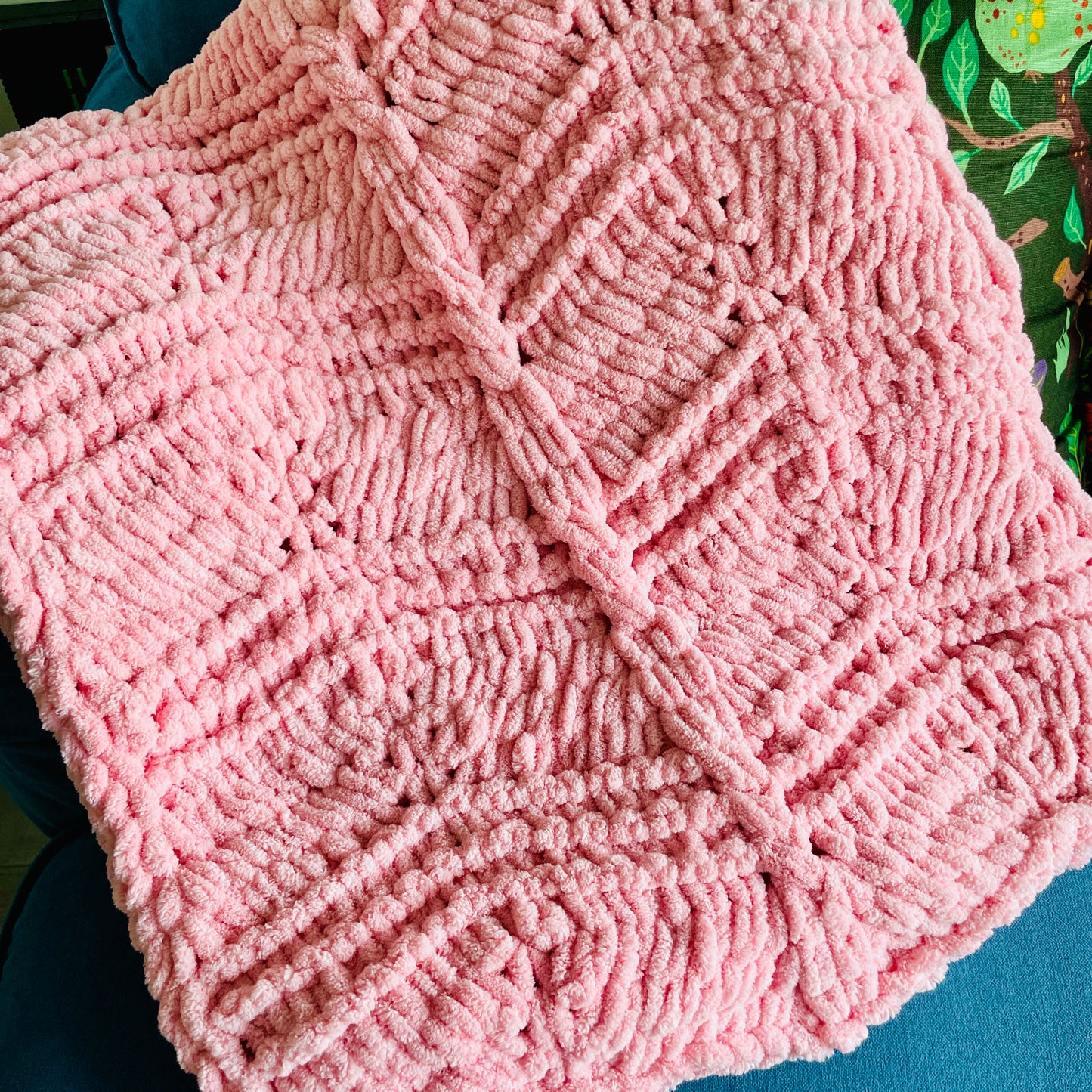 PATTERN: Cable-Tied Ripple Blanket