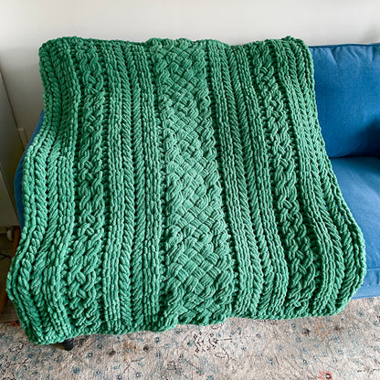 Chunky Celtic Weave Blanket
