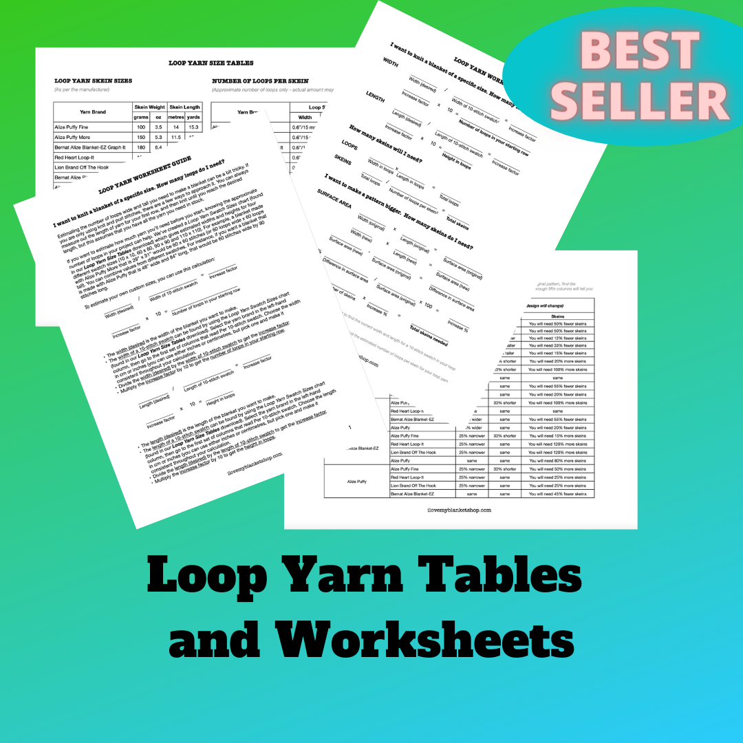 Loop Yarn Worksheets - ILoveMyBlanket
