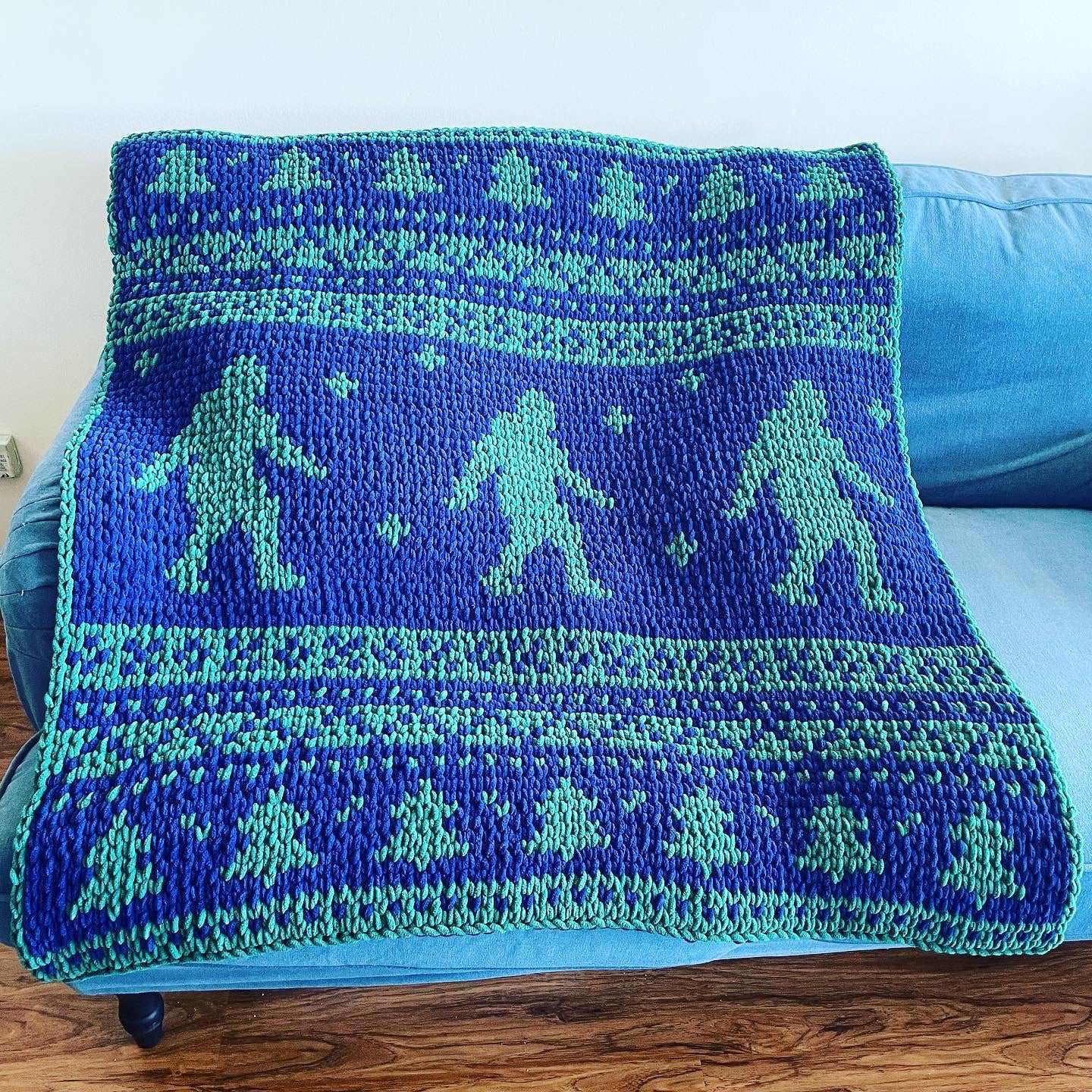 PATTERN: Bigfoot Scandinavian Blanket - ILoveMyBlanket