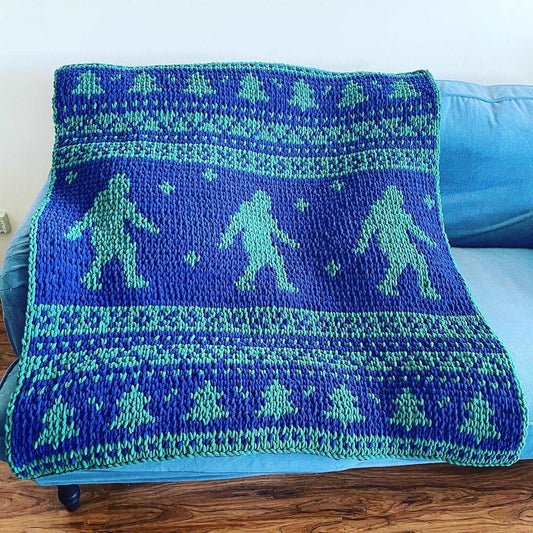 PATTERN: Bigfoot Scandinavian Blanket - ILoveMyBlanket