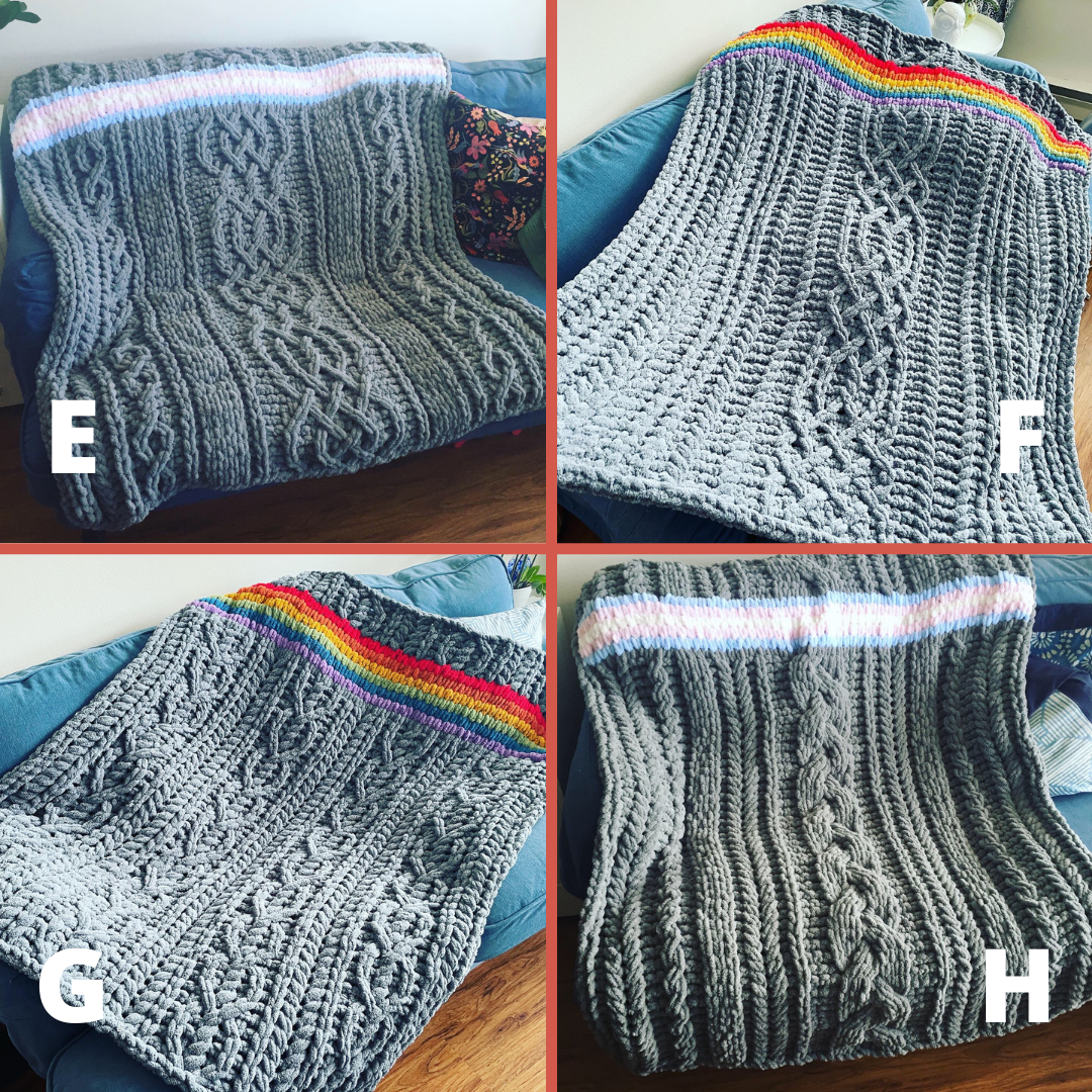 Just wanted to share my most recent loom knitting project: my Trans Pride  blanket. : r/lgbt