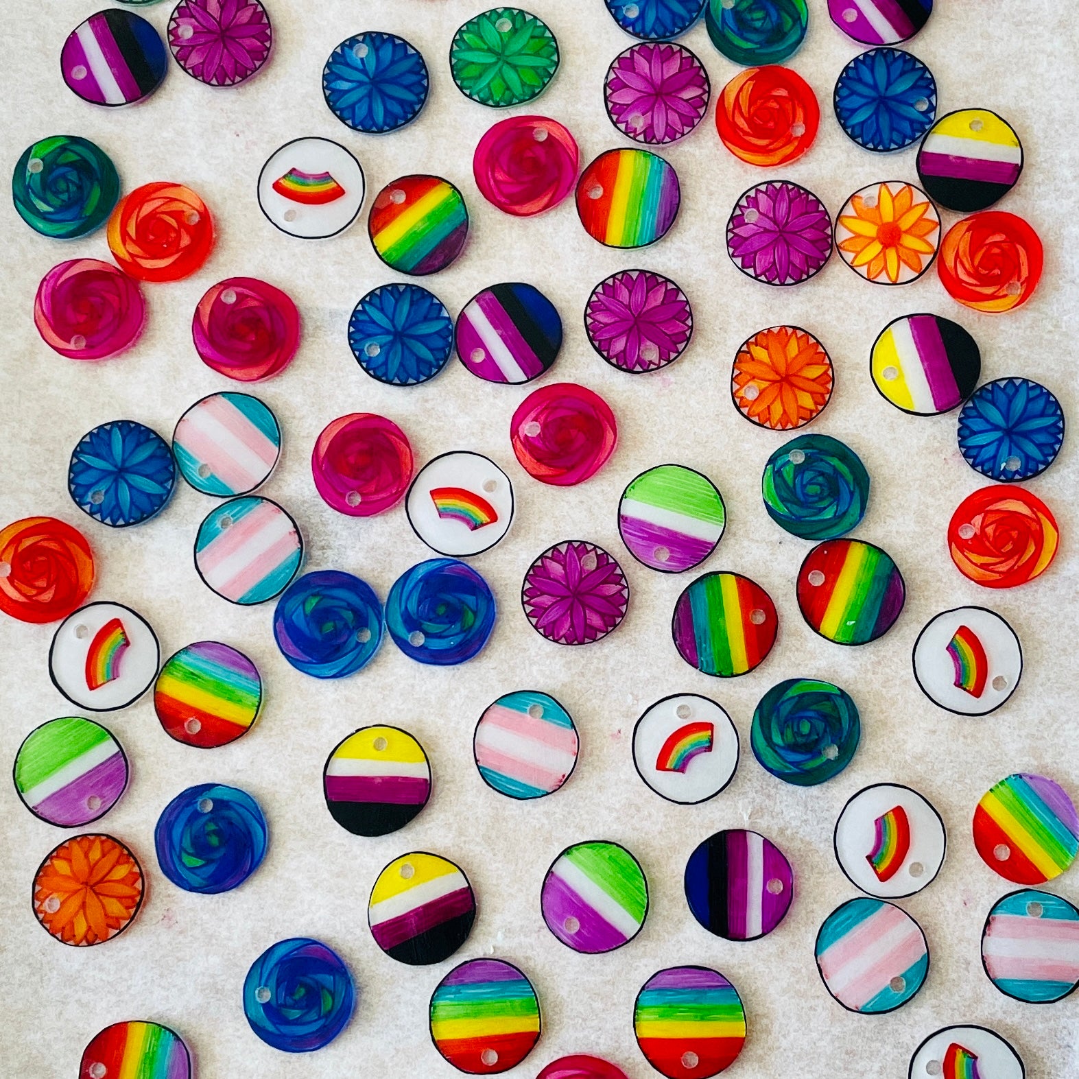 Stitch Markers with ILMB Rainbow Logo Charms - ILoveMyBlanket