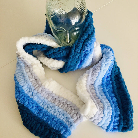 blue ombre scarf