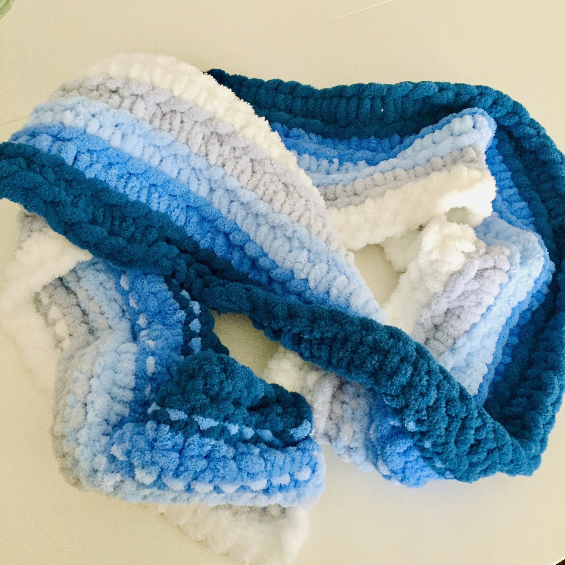 blue ombre scarf