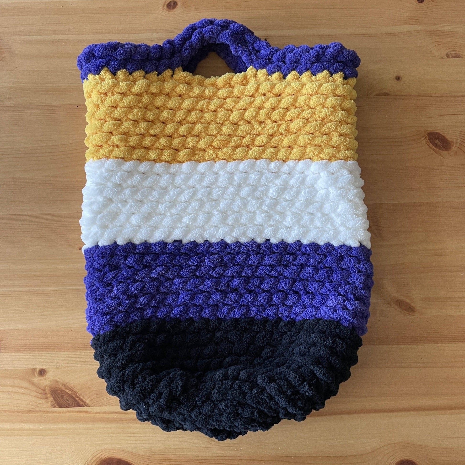 Knitted Non-Binary (Enby) Pride Bag - ILoveMyBlanket