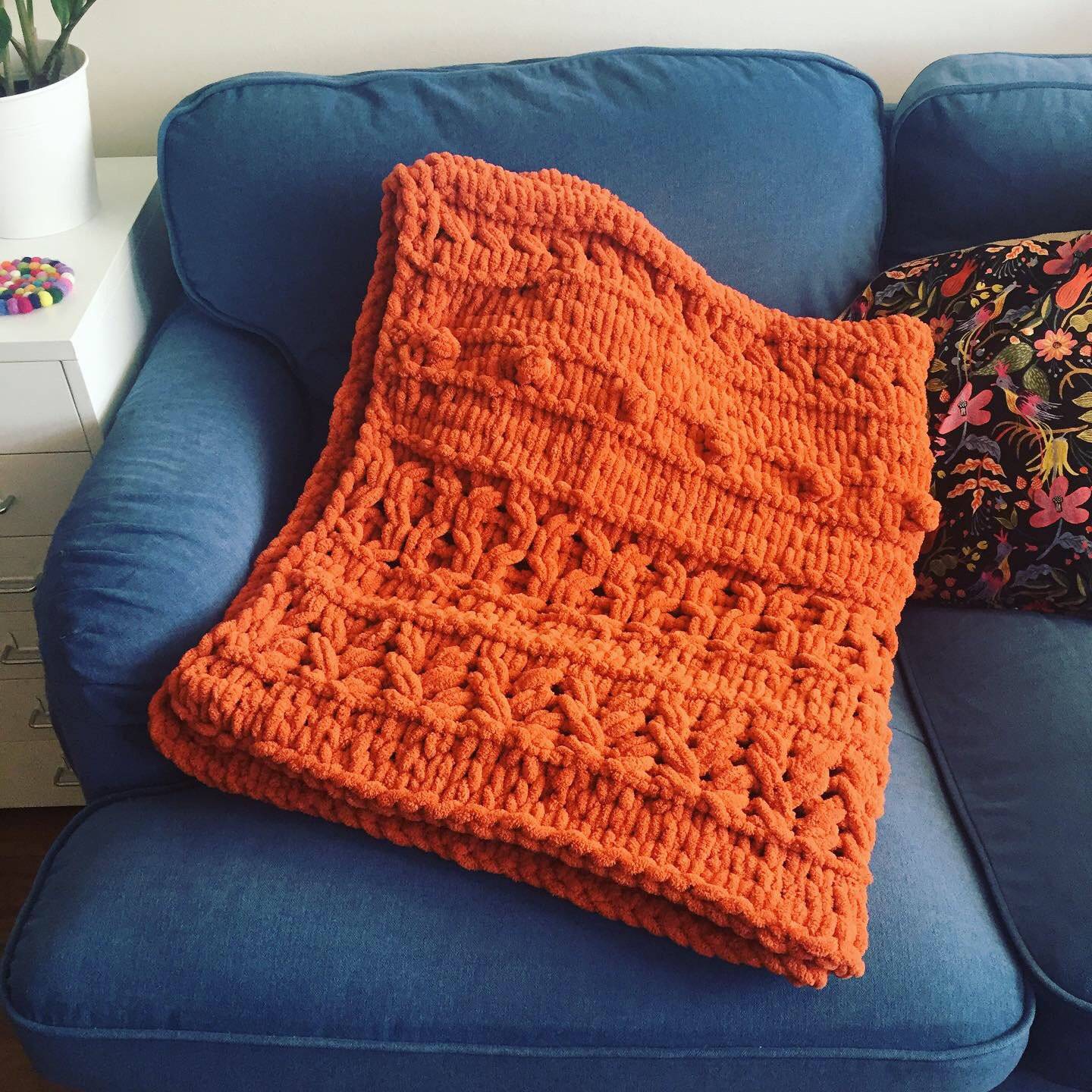 Orange boho online blanket