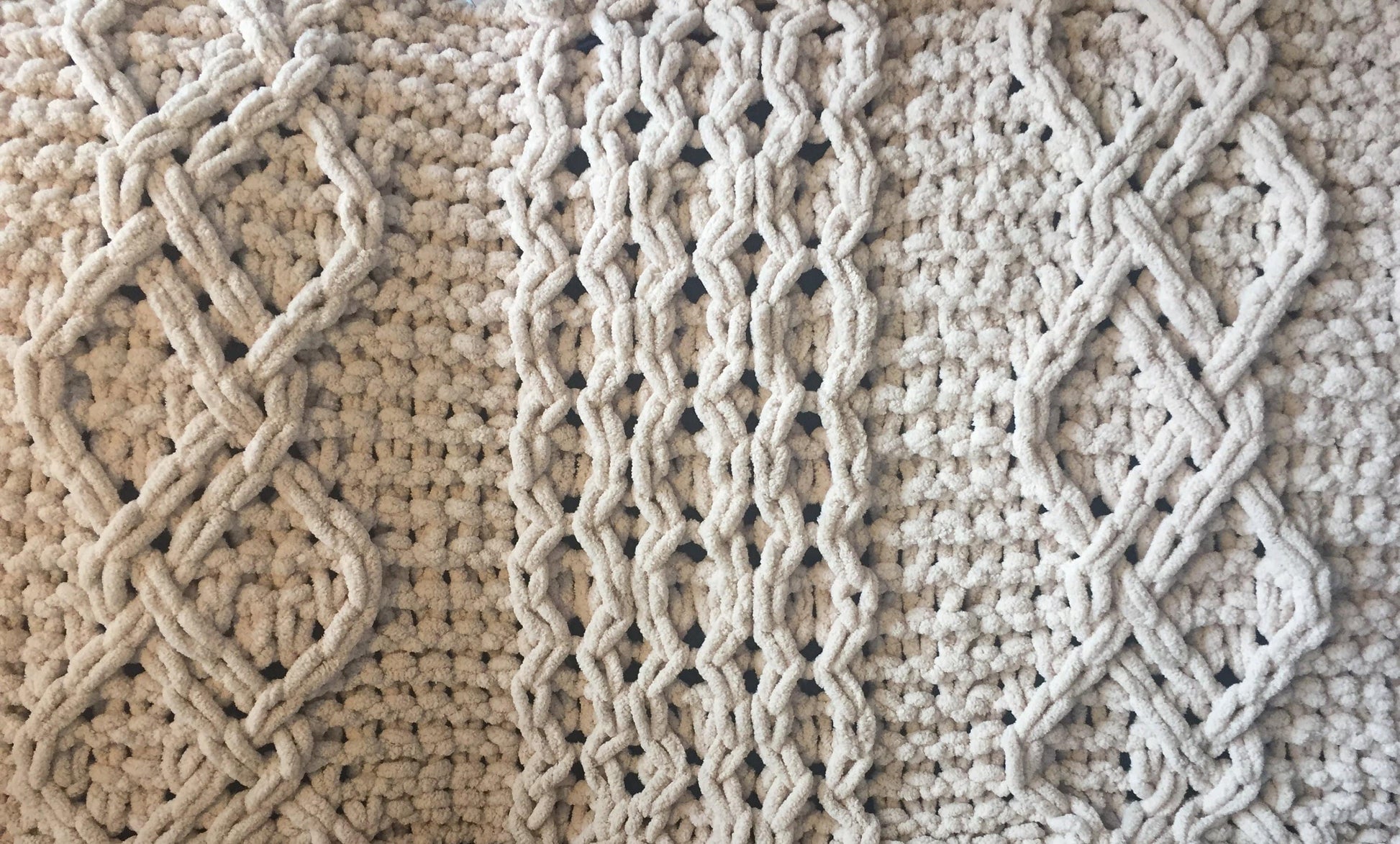 PATTERN: Irish Aran Diamond and Honeycomb Blanket