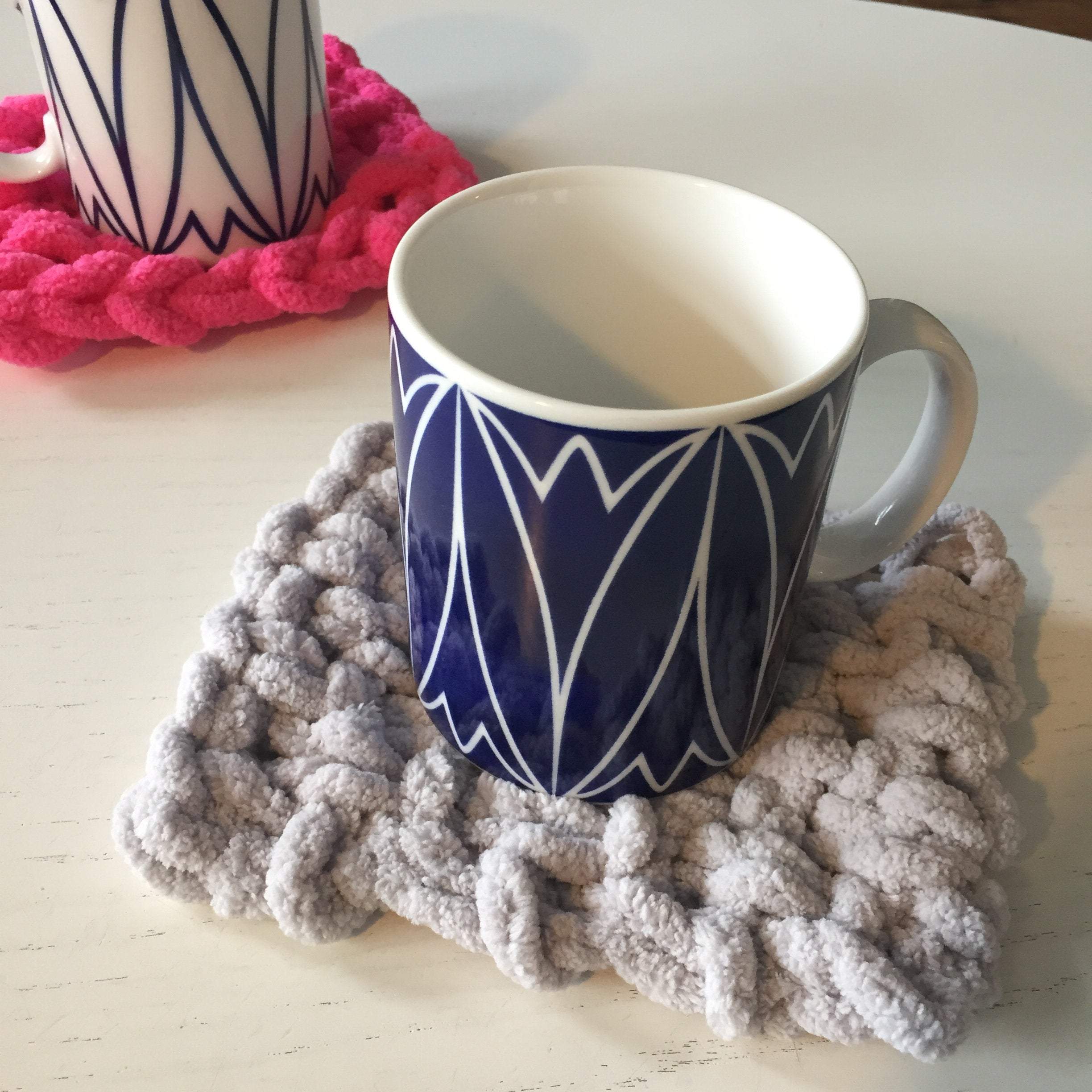 Knit Pattern For Mug Rug PATTERN: Knitted Mug Rugs – ILoveMyBlanket