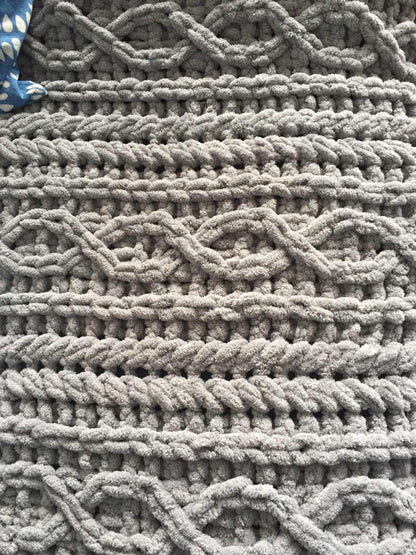 PATTERN: Repeating Rope Cable-Knit Blanket - ILoveMyBlanket